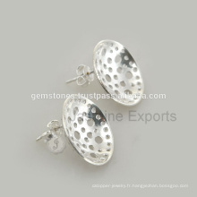 Boucles d&#39;oreilles de mode pour femmes Boucles d&#39;oreilles en argent Fabricant de bijoux